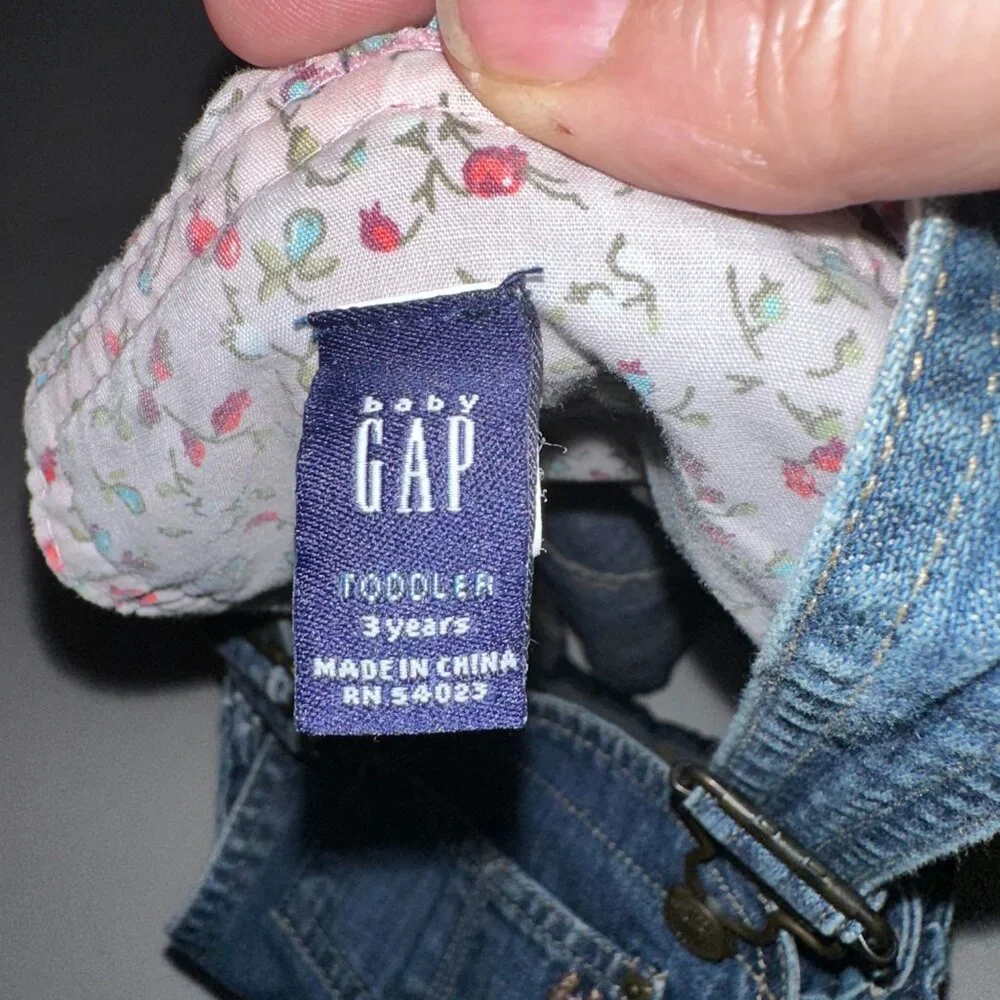 VTG Girls Toddler Overall Denim Pony Club Baby Gap Size 3T Skirtall jumper dress